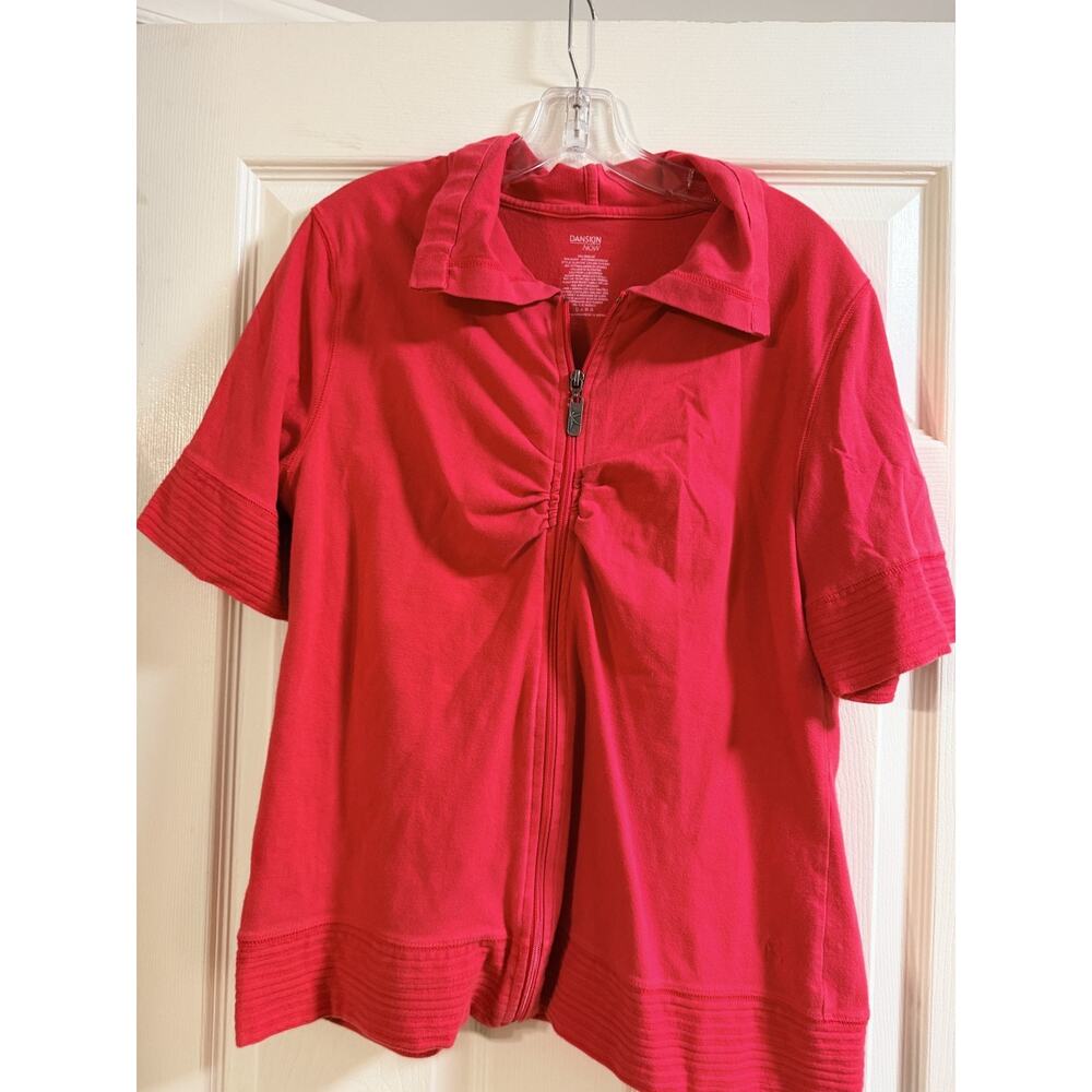 Women's Danskin Now Zippered Top - Pink Size XXL